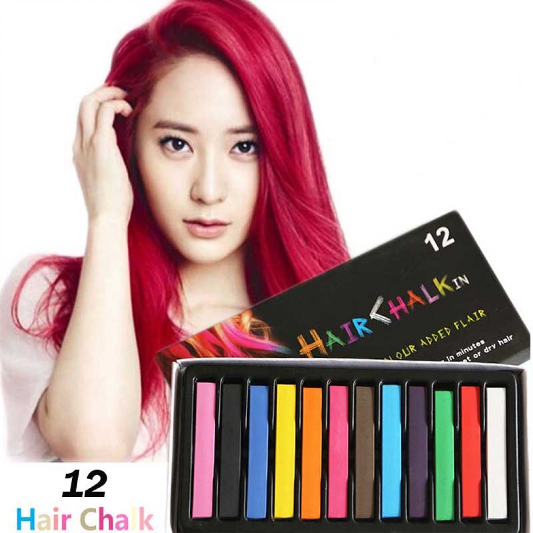 12 Temporary Hair Coloring Chalk